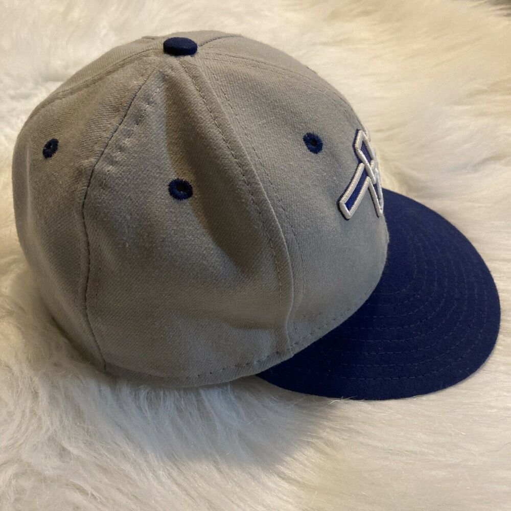 New Era 59Fifty Oklahoma City OKLA Minor League Baseball 7 Fitted Hat Grey Blue - Picture 4 of 7